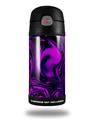 Skin Decal Wrap compatible with Thermos Funtainer 12oz Bottle Liquid Metal Chrome Purple (BOTTLE NOT INCLUDED)