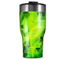 WraptorSkinz Skin Wrap compatible with 2017 and newer RTIC Tumblers 30oz Cubic Shards Green (TUMBLER NOT INCLUDED)