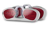 Decal Style Vinyl Skin Wrap 2 Pack for Nooz Glasses Rectangle Case Stripes Red (NOOZ NOT INCLUDED) by WraptorSkinz