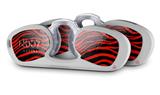 Decal Style Vinyl Skin Wrap 2 Pack for Nooz Glasses Rectangle Case Zebra Red (NOOZ NOT INCLUDED) by WraptorSkinz
