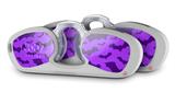 Decal Style Vinyl Skin Wrap 2 Pack for Nooz Glasses Rectangle Case Deathrock Bats Purple (NOOZ NOT INCLUDED) by WraptorSkinz