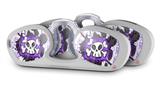 Decal Style Vinyl Skin Wrap 2 Pack for Nooz Glasses Rectangle Case Cartoon Skull Purple (NOOZ NOT INCLUDED) by WraptorSkinz
