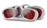 Decal Style Vinyl Skin Wrap 2 Pack for Nooz Glasses Rectangle Case VintageID 25 Red (NOOZ NOT INCLUDED) by WraptorSkinz