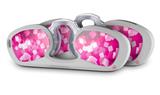 Decal Style Vinyl Skin Wrap 2 Pack for Nooz Glasses Rectangle Case Bokeh Squared Hot Pink (NOOZ NOT INCLUDED) by WraptorSkinz