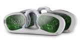 Decal Style Vinyl Skin Wrap 2 Pack for Nooz Glasses Rectangle Case Bokeh Music Green (NOOZ NOT INCLUDED) by WraptorSkinz