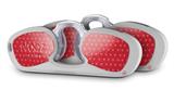 Decal Style Vinyl Skin Wrap 2 Pack for Nooz Glasses Rectangle Case Hearts Red On White (NOOZ NOT INCLUDED) by WraptorSkinz