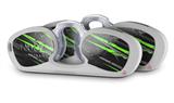 Decal Style Vinyl Skin Wrap 2 Pack for Nooz Glasses Rectangle Case Baja 0014 Neon Green (NOOZ NOT INCLUDED)