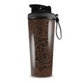 Skin Wrap Decal for IceShaker 2nd Gen 26oz Folder Doodles Chocolate Brown (SHAKER NOT INCLUDED)