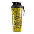 Skin Wrap Decal for IceShaker 2nd Gen 26oz Folder Doodles Yellow (SHAKER NOT INCLUDED)