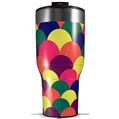 Skin Wrap Decal for 2017 RTIC Tumblers 40oz Brushed Cirlces Multi Dark (TUMBLER NOT INCLUDED)
