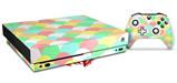 Skin Wrap for XBOX One X Console and Controller Brushed Cirlces Multi Light