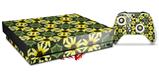 Skin Wrap for XBOX One X Console and Controller Daisies Yellow