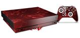 Skin Wrap for XBOX One X Console and Controller Bokeh Music Red