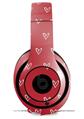 WraptorSkinz Skin Decal Wrap compatible with Beats Studio 2 and 3 Wired and Wireless Headphones Hearts Red On White Skin Only (HEADPHONES NOT INCLUDED)