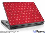 Laptop Skin (Medium) - Hearts Red On White