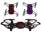 Skin Decal Wrap 2 Pack for DJI Ryze Tello Drone Zebra Red DRONE NOT INCLUDED