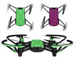 Skin Decal Wrap 2 Pack for DJI Ryze Tello Drone Skull And Crossbones Pattern Green DRONE NOT INCLUDED