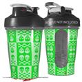 Decal Style Skin Wrap works with Blender Bottle 20oz Skull And Crossbones Pattern Green (BOTTLE NOT INCLUDED)