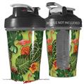 Decal Style Skin Wrap works with Blender Bottle 20oz Famingos and Flowers Sage Green (BOTTLE NOT INCLUDED)