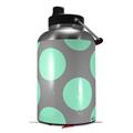 Skin Decal Wrap for 2017 RTIC One Gallon Jug Kearas Polka Dots Mint And Gray (Jug NOT INCLUDED) by WraptorSkinz