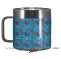 Skin Decal Wrap for Yeti Coffee Mug 14oz Crabs and Shells Blue Medium - 14 oz CUP NOT INCLUDED by WraptorSkinz