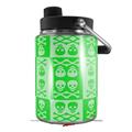 Skin Decal Wrap for Yeti Half Gallon Jug Skull And Crossbones Pattern Green - JUG NOT INCLUDED by WraptorSkinz