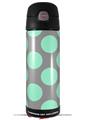 Skin Decal Wrap for Thermos Funtainer 16oz Bottle Kearas Polka Dots Mint And Gray (BOTTLE NOT INCLUDED) by WraptorSkinz