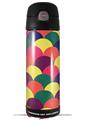 Skin Decal Wrap for Thermos Funtainer 16oz Bottle Brushed Cirlces Multi Dark (BOTTLE NOT INCLUDED) by WraptorSkinz