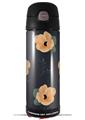 Skin Decal Wrap for Thermos Funtainer 16oz Bottle Poppy Orange Navy (BOTTLE NOT INCLUDED) by WraptorSkinz