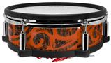 Skin Wrap works with Roland vDrum Shell PD-128 Drum Folder Doodles Burnt Orange (DRUM NOT INCLUDED)