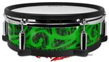 Skin Wrap works with Roland vDrum Shell PD-128 Drum Folder Doodles Green (DRUM NOT INCLUDED)