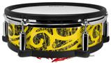Skin Wrap works with Roland vDrum Shell PD-128 Drum Folder Doodles Yellow (DRUM NOT INCLUDED)
