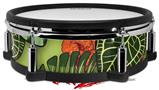 Skin Wrap works with Roland vDrum Shell PD-128 Drum Famingos and Flowers Sage Green (DRUM NOT INCLUDED)