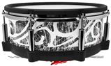 Skin Wrap works with Roland vDrum Shell PD-140DS Drum Folder Doodles White (DRUM NOT INCLUDED)