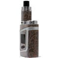 Skin Decal Wrap for Smok AL85 Alien Baby Folder Doodles Chocolate Brown VAPE NOT INCLUDED