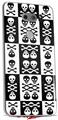 Skin Decal Wrap for LG V30 Skull And Crossbones Pattern Bw