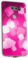 Skin Decal Wrap for LG V30 Bokeh Squared Hot Pink