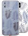 2 Decal style Skin Wraps set for Apple iPhone X and XS Palms 01 Purple On Purple
