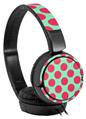 Decal style Skin Wrap for Sony MDR ZX110 Headphones Kearas Polka Dots Pink And Blue (HEADPHONES NOT INCLUDED)