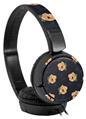 Decal style Skin Wrap for Sony MDR ZX110 Headphones Poppy Orange Navy (HEADPHONES NOT INCLUDED)