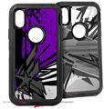 2x Decal style Skin Wrap Set compatible with Otterbox Defender iPhone X and Xs Case - Baja 0040 Purple (CASE NOT INCLUDED)