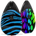 Skin Decal Wrap 2 Pack compatible with Suorin Drop Zebra Blue VAPE NOT INCLUDED