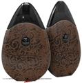 Skin Decal Wrap 2 Pack compatible with Suorin Drop Folder Doodles Chocolate Brown VAPE NOT INCLUDED