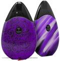 Skin Decal Wrap 2 Pack compatible with Suorin Drop Folder Doodles Purple VAPE NOT INCLUDED