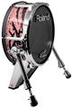 Skin Wrap works with Roland vDrum Shell KD-140 Kick Bass Drum Baja 0040 Pink (DRUM NOT INCLUDED)