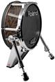 Skin Wrap works with Roland vDrum Shell KD-140 Kick Bass Drum Folder Doodles Chocolate Brown (DRUM NOT INCLUDED)