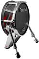 Skin Wrap works with Roland vDrum Shell KD-140 Kick Bass Drum Baja 0014 Red Dark (DRUM NOT INCLUDED)