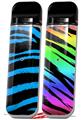 Skin Decal Wrap 2 Pack for Smok Novo v1 Zebra Blue VAPE NOT INCLUDED