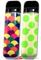 Skin Decal Wrap 2 Pack for Smok Novo v1 Brushed Cirlces Multi Dark VAPE NOT INCLUDED