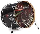 Vinyl Decal Skin Wrap for 22" Bass Kick Drum Head Domain Wall - DRUM HEAD NOT INCLUDED